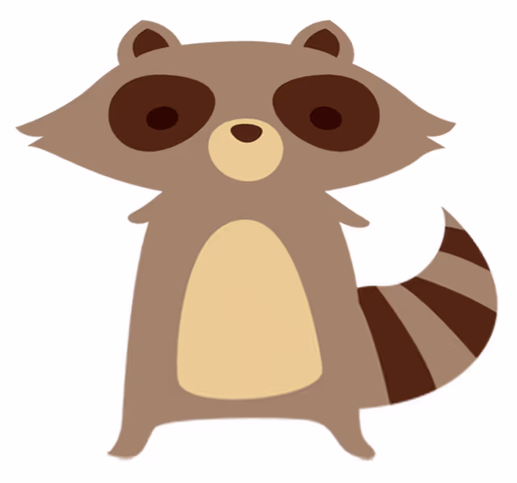 Aflombra vinílica animales diseño mapache - TenVinilo