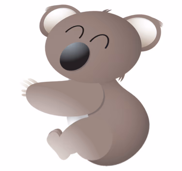 Aflombra vinílica animales koala feliz - TenVinilo
