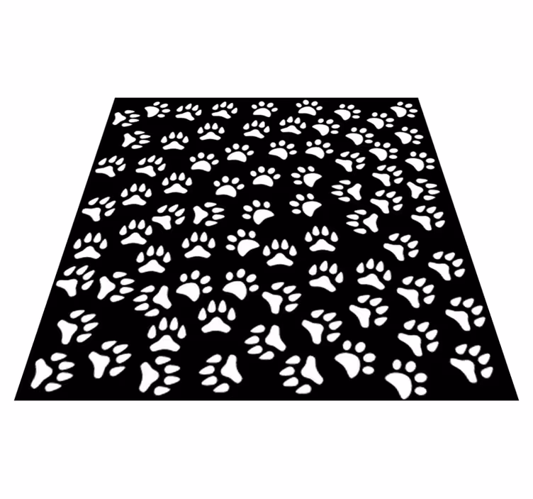 Aflombra vinílica animales estampados en blanco - TenVinilo