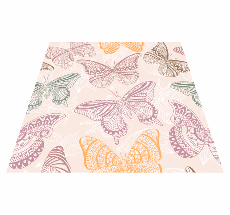 Aflombra vinílica animales mariposas ornamentales - TenVinilo
