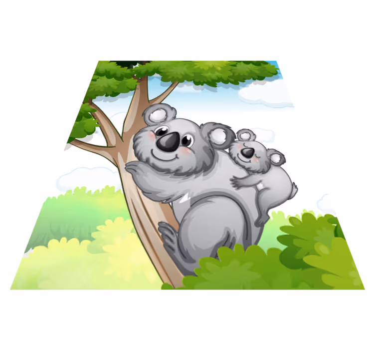 Aflombra vinílica animales koala madre e hijo - TenVinilo