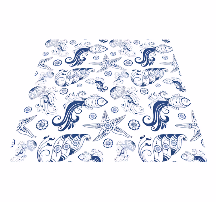 Aflombra vinílica animales vida marina ornamental - TenVinilo