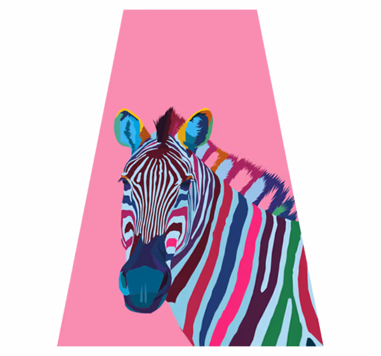 Aflombra vinílica animales zebra arte pop iphone - TenVinilo