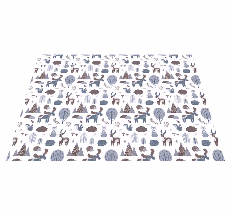 Aflombra vinílica animales gris nórdico - TenVinilo