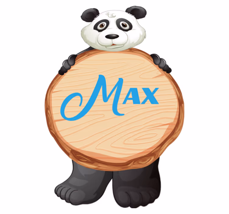 Aflombra vinílica animales panda personalizado - TenVinilo