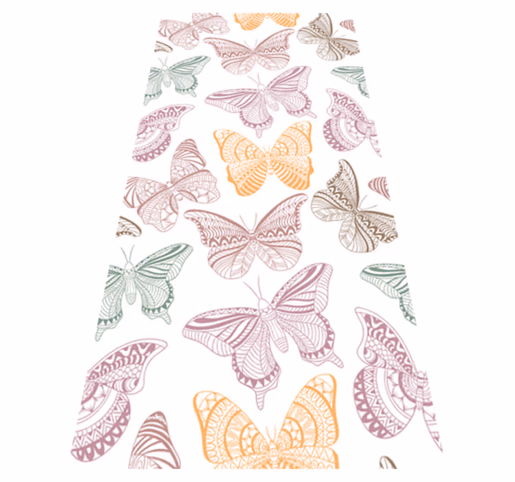 Aflombra vinílica animales mariposas ornamentales - TenVinilo