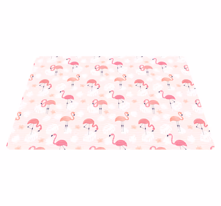 Aflombra vinílica animales motivos de flamencos rosas - TenVinilo