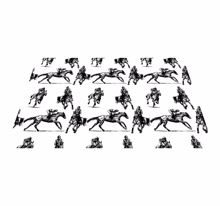 Aflombra vinílica animales caballo blanco y negro - TenVinilo