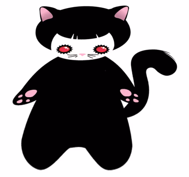 Aflombra vinílica animales gato bebé monstruo - TenVinilo