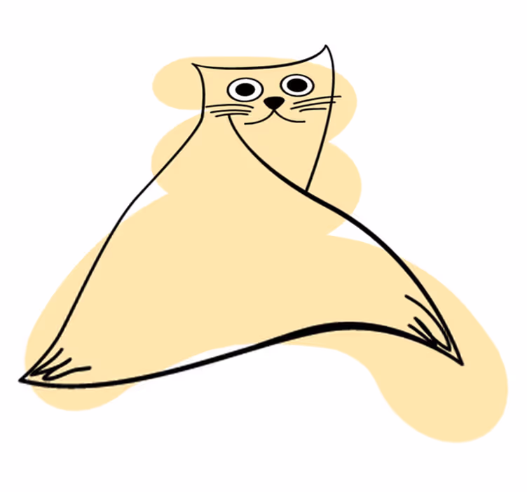 Aflombra vinílica animales gato pintado beige - TenVinilo