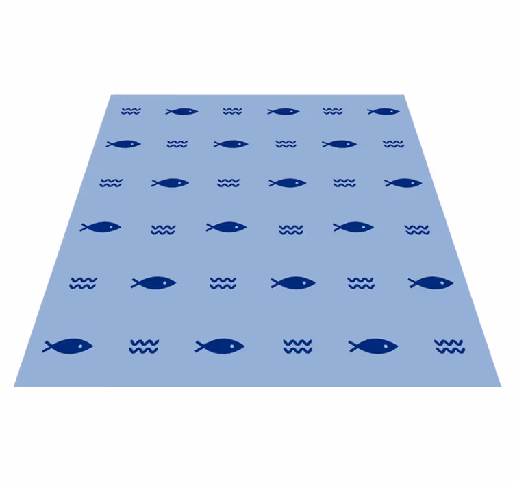 Aflombra vinílica animales patrón de peces minimalista - TenVinilo