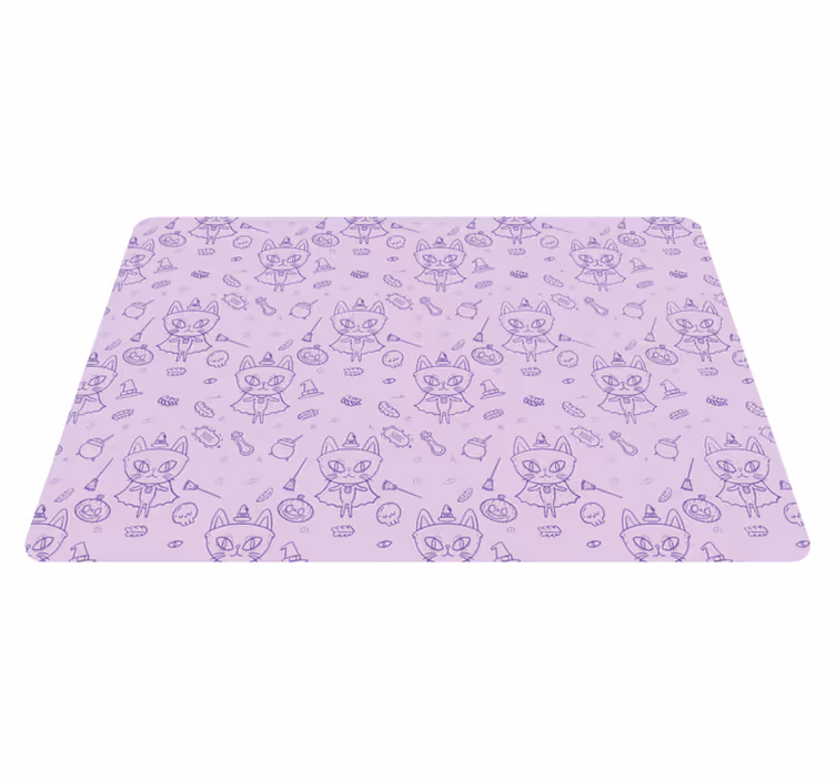 Aflombra vinílica animales gato de bruja dibujo - TenVinilo