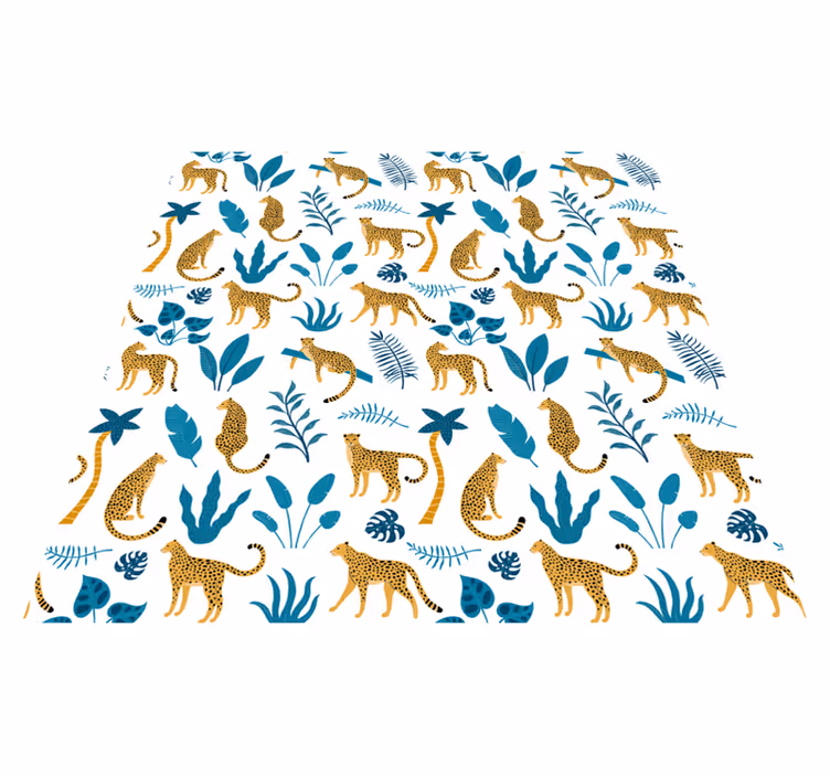 Aflombra vinílica animales botánicos y leopardos - TenVinilo