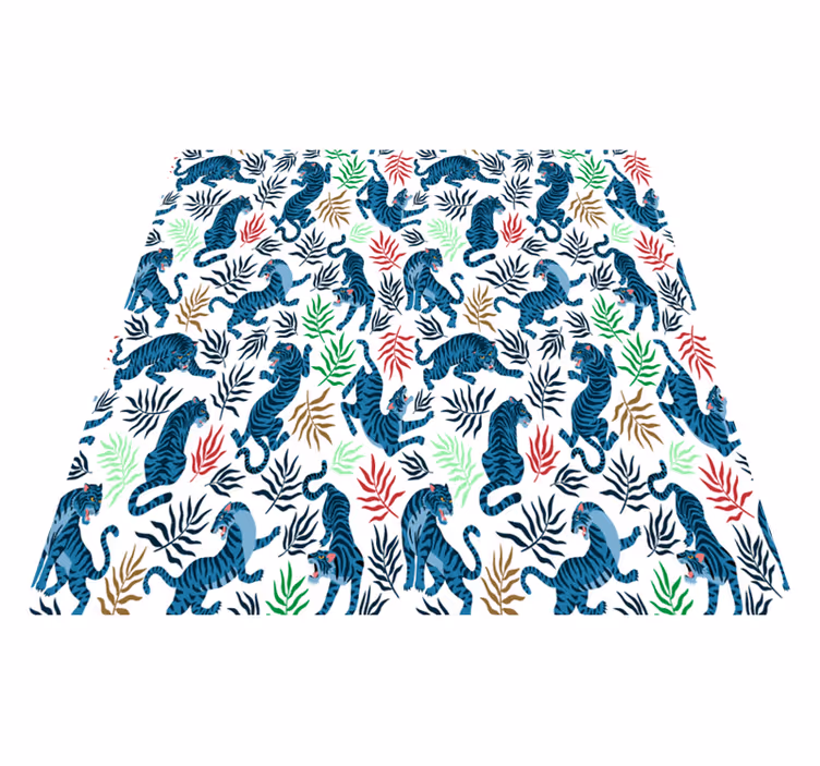 Aflombra vinílica animales leopardos coloridos y peligrosos - TenVinilo