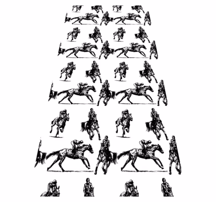 Aflombra vinílica animales caballo blanco y negro - TenVinilo