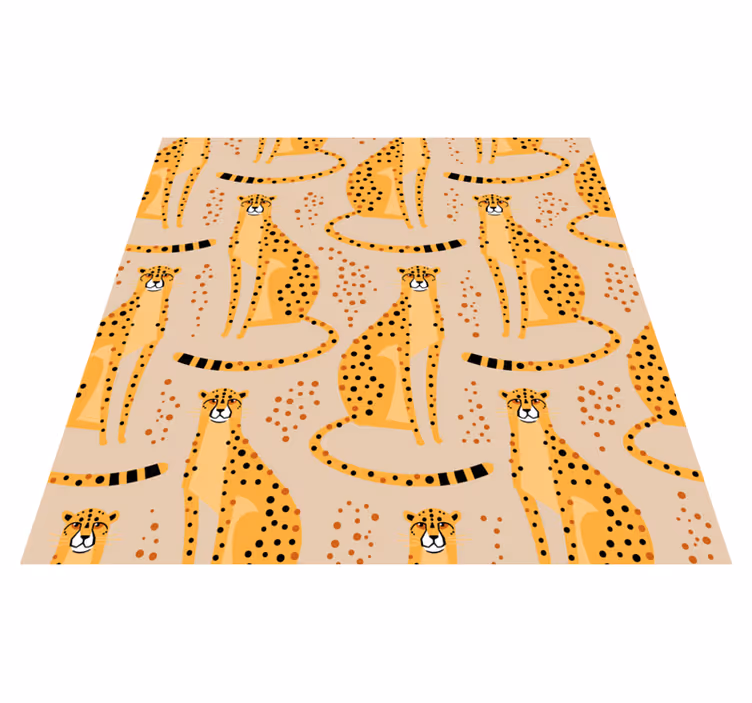 Aflombra vinílica animales patrón de ilustración de leopardo - TenVinilo