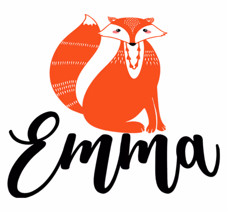 Aflombra vinílica animales ilustración de zorro lindos - TenVinilo