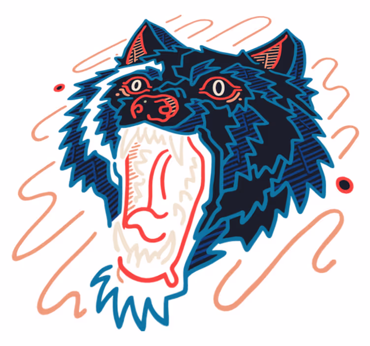 Aflombra vinílica animales lobo aullador - TenVinilo