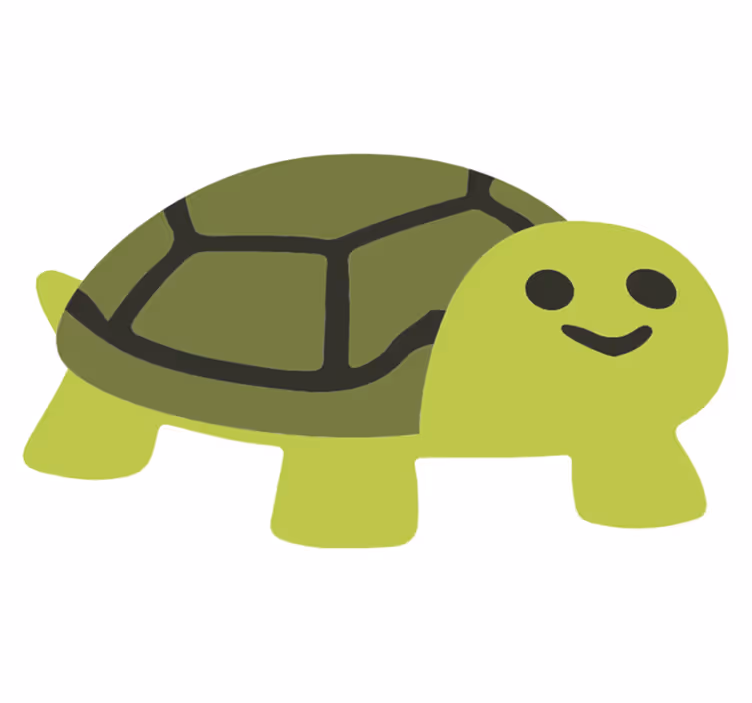 Aflombra vinílica animales tortuga sonriente linda - TenVinilo