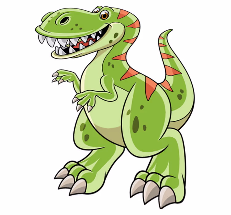 Aflombra vinílica animales rex dinosaurio caricatura - TenVinilo