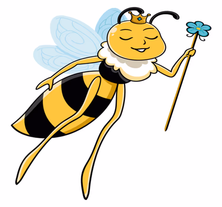 Aflombra vinílica animales personaje reina abeja - TenVinilo