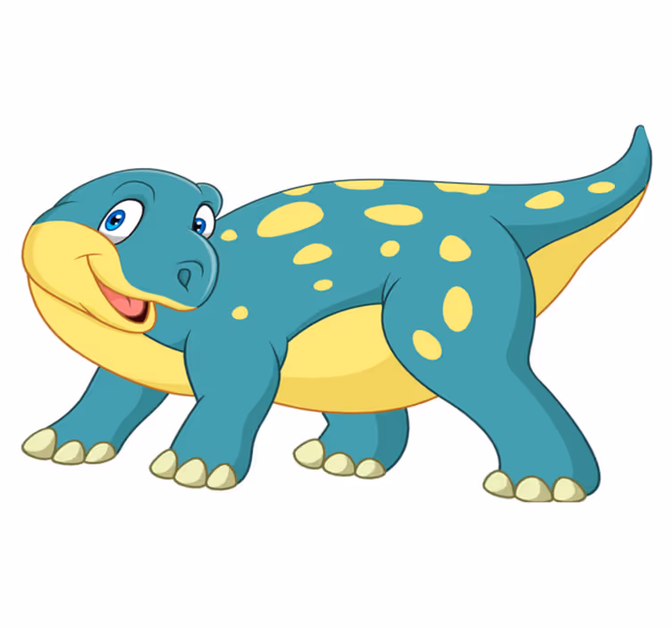 Aflombra vinílica animales dinosaurio animado alegre - TenVinilo