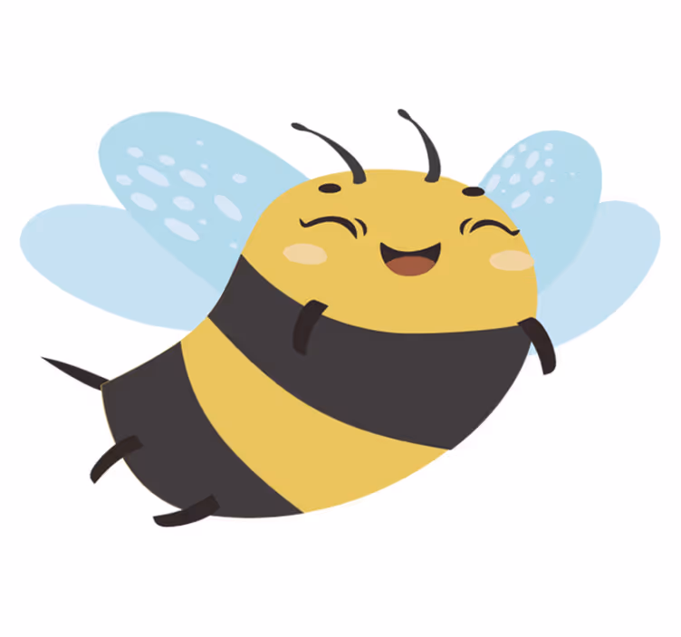 Aflombra vinílica animales abeja voladora alegre - TenVinilo
