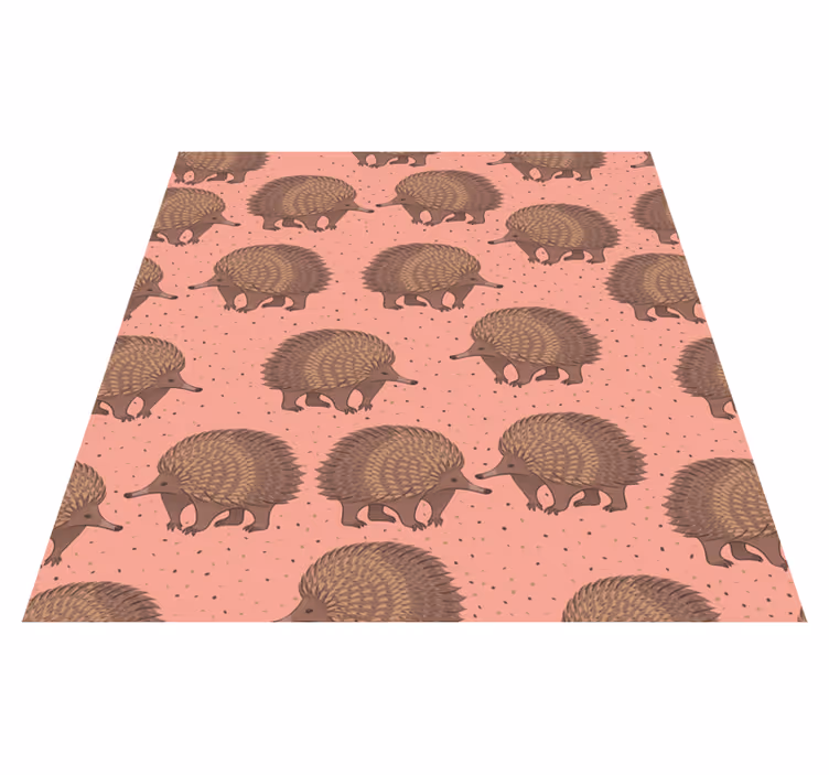 Aflombra vinílica animales fondo de erizos - TenVinilo