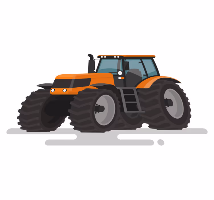 Aflombra vinílica animales tractor con grandes llantas - TenVinilo