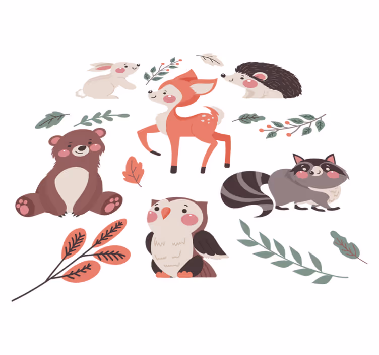 Aflombra vinílica animales bosque de otoño - TenVinilo