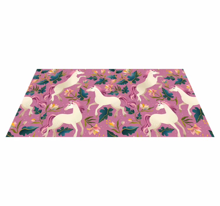 Aflombra vinílica animales diseño de caballo rosa - TenVinilo