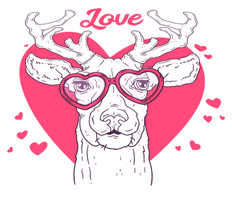 Aflombra vinílica animales amor de ciervo - TenVinilo