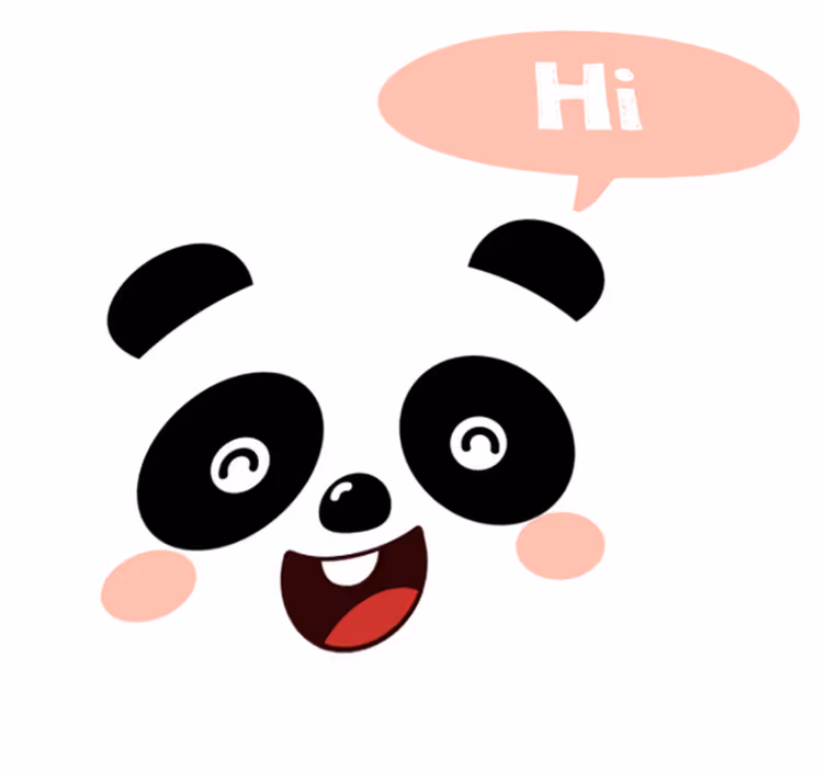 Aflombra vinílica animales panda saludando - TenVinilo