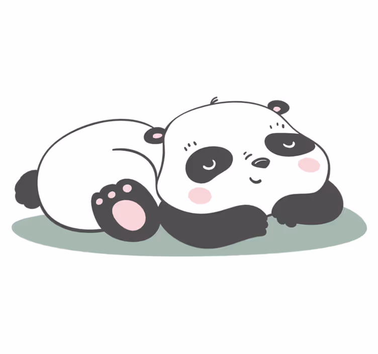 Aflombra vinílica animales ilustración panda - TenVinilo