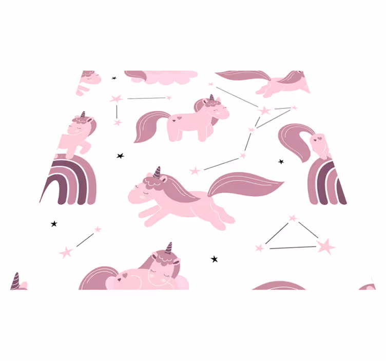 Aflombra vinílica animales unicornios y constelaciones - TenVinilo