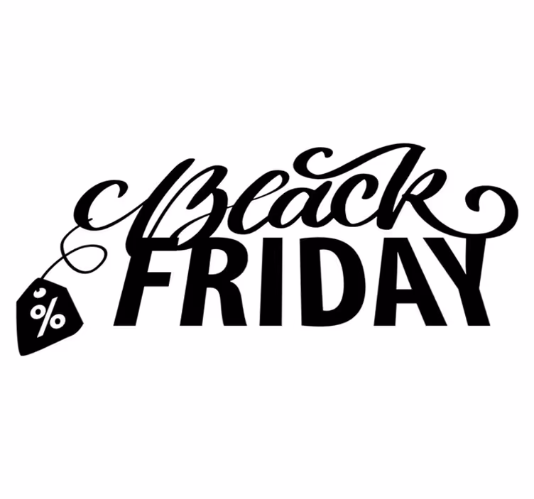 Alfombra vinílica black friday con etiquetas bonitas - TenVinilo
