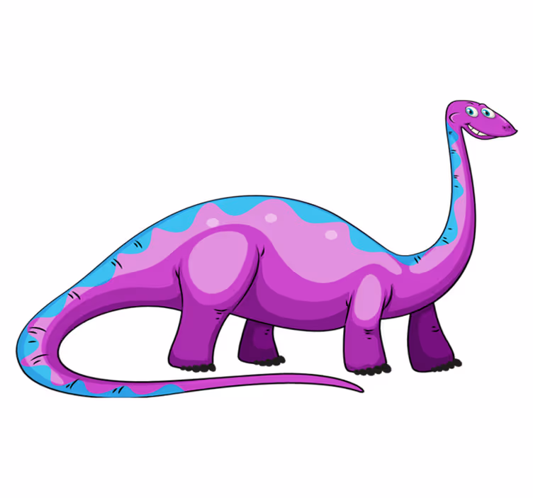 Aflombra vinílica animales dinosaurio púrpura juguetón - TenVinilo