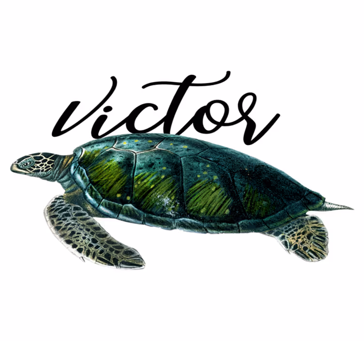 Aflombra vinílica animales diseño de tortuga personalizable - TenVinilo