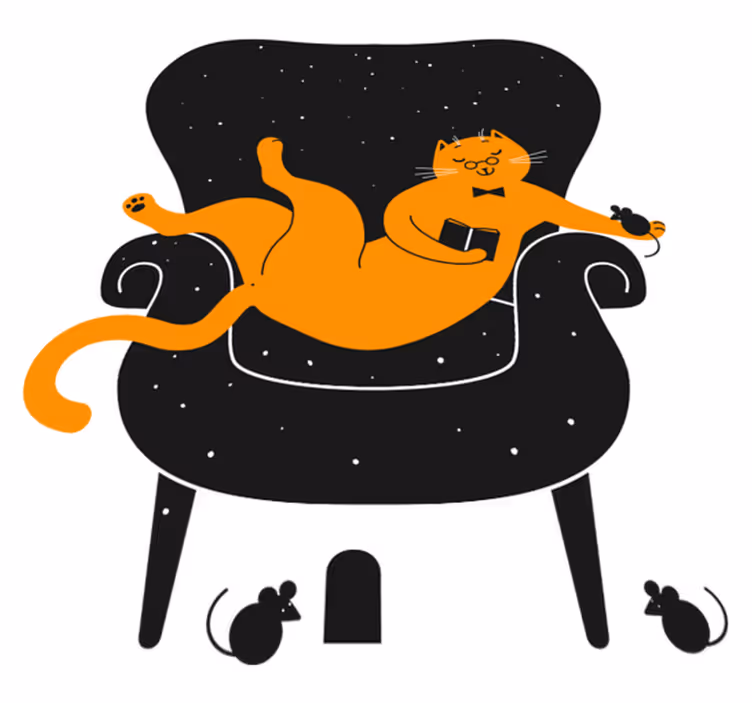 Aflombra vinílica animales gato y ratón - TenVinilo