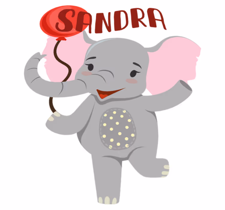 Aflombra vinílica animales elefante y globo - TenVinilo