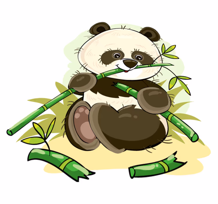 Aflombra vinílica animales panda adorable - TenVinilo