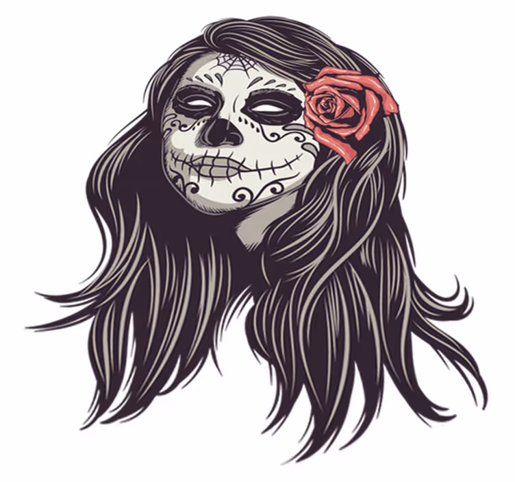 Alfombra vinílica halloween niña de los muertos - TenVinilo