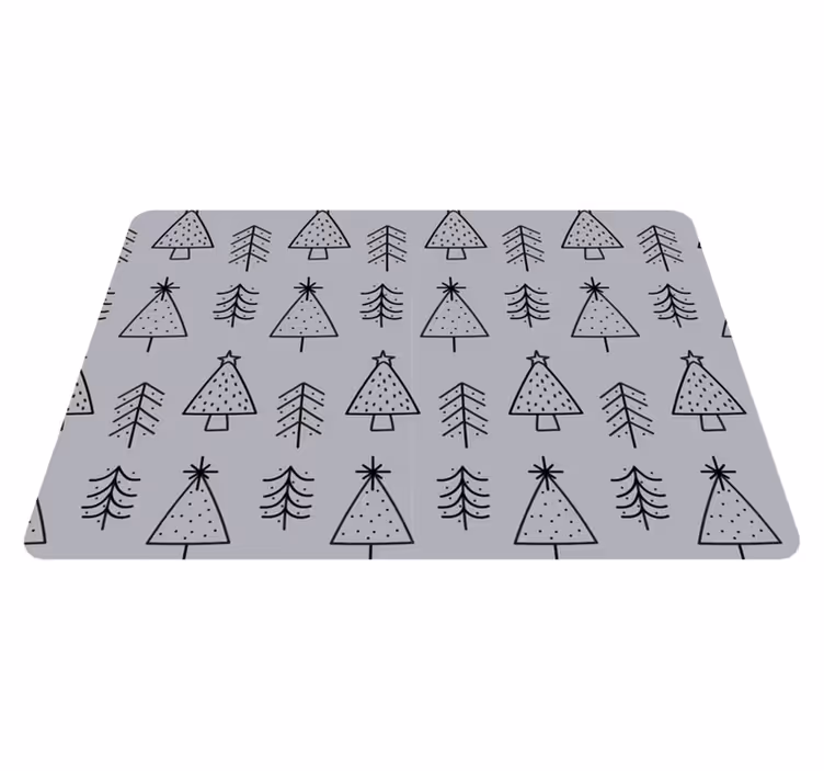 Alfombra vinílica navidad Árboles de navidad con diseño - TenVinilo