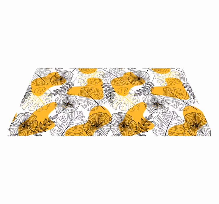 Alfombra vinílica flores diseño de flores kallax - TenVinilo