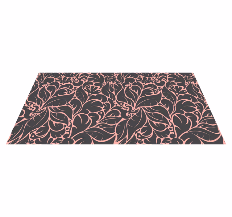 Alfombra vinílica flores patrón floral vintage - TenVinilo