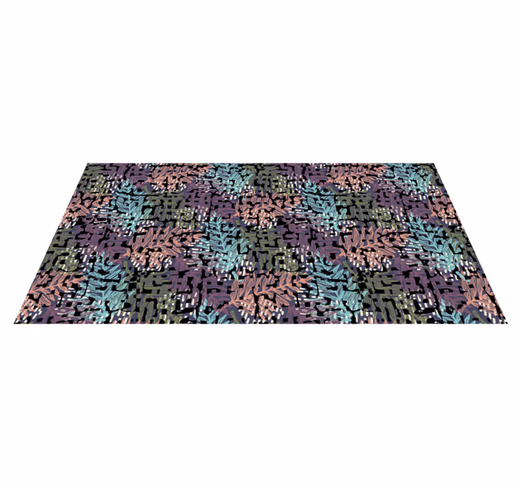 Alfombra vinílica flores flora colorida original - TenVinilo