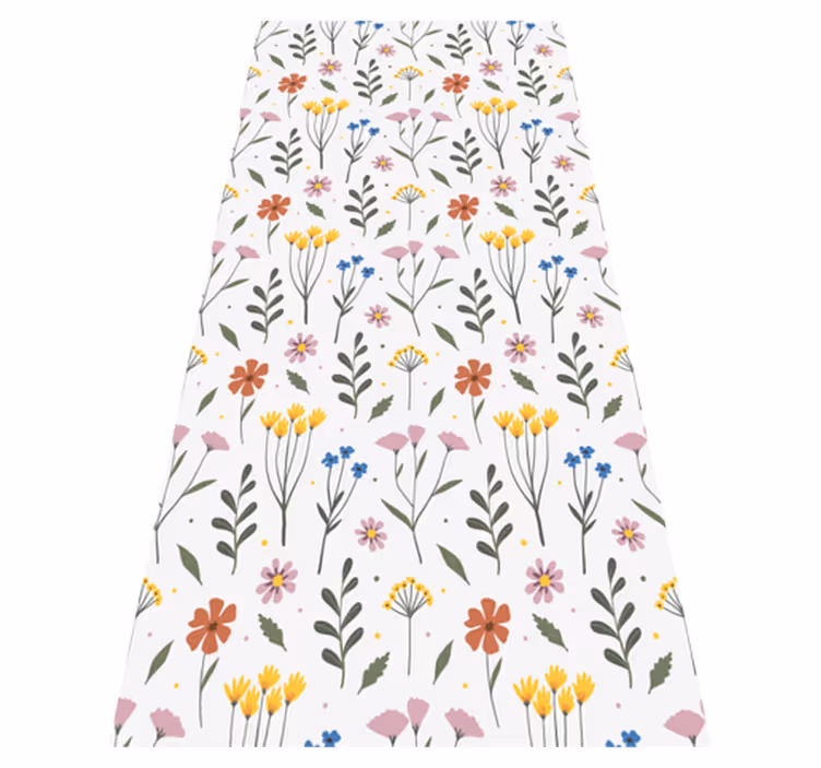 Alfombra vinílica flores diseño multicolor jardín - TenVinilo