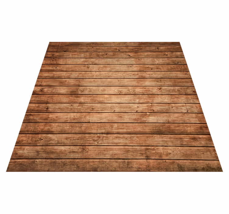 Alfombra vinilo comedor tablones de madera oscura - TenVinilo