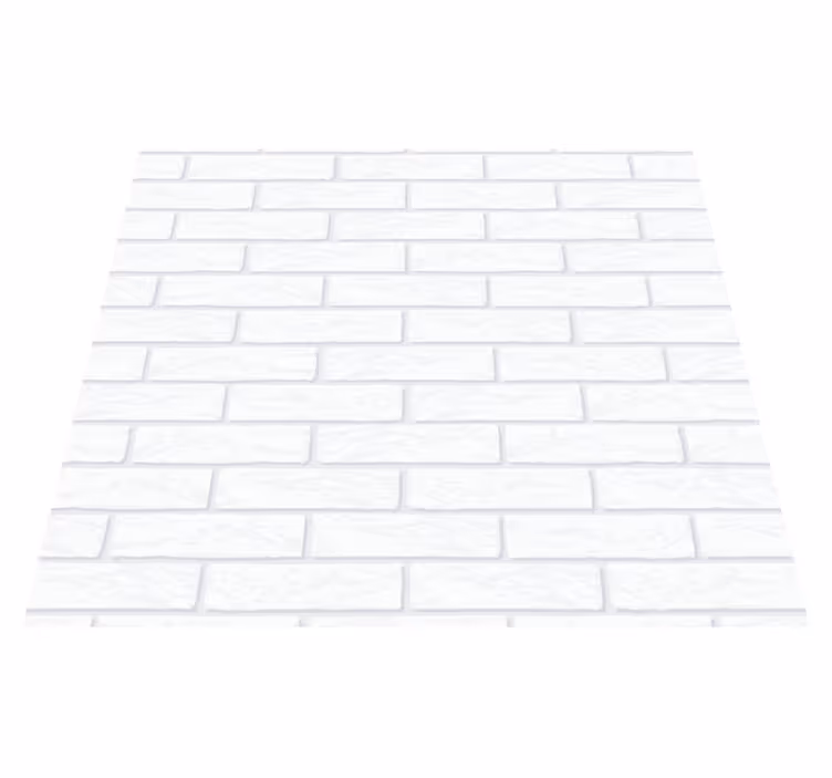 Alfombra vinílica cocina diseño ladrillo blanco - TenVinilo