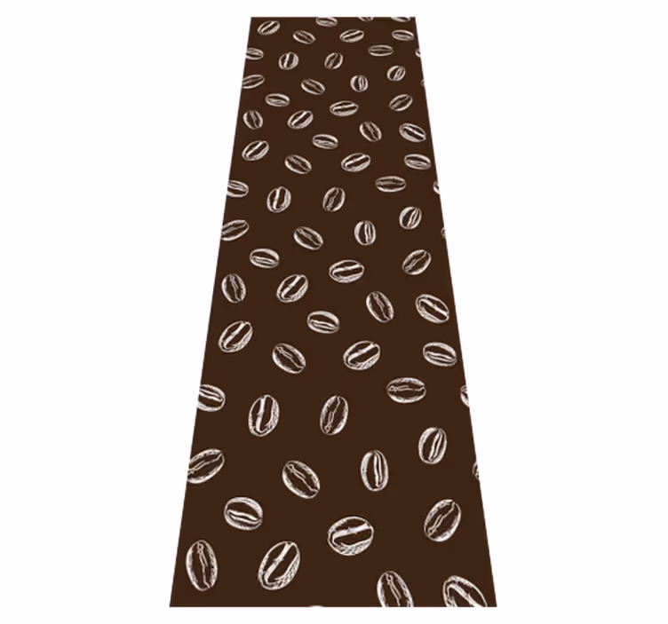 Alfombra vinílica cocina patrón de granos de café - TenVinilo